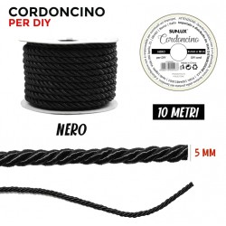 Cordoncino Nero 5 mm X 10 m