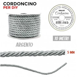 Cordoncino Argento 5 mm X 10 m