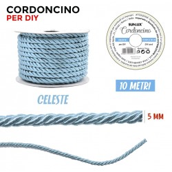 Cordoncino Celeste 5 mm X 10 m