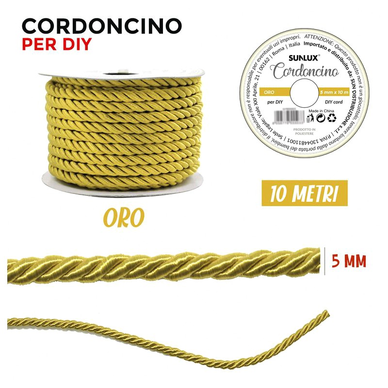 Cordoncino Oro 5 mm X 10 m