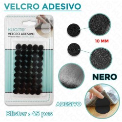 Velcro Adesivo Nero Ø 10 mm...