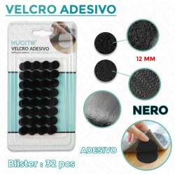 Velcro Adesivo Nero Ø 12 mm...
