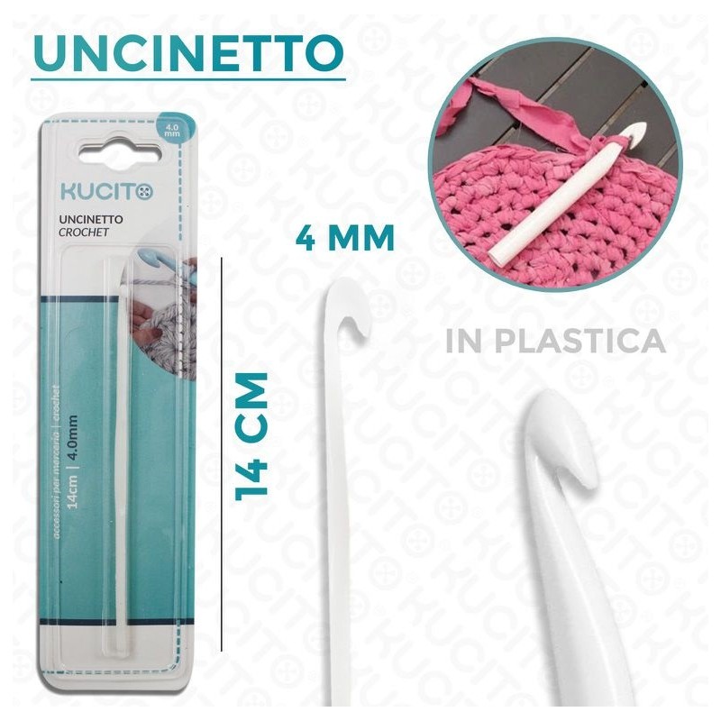 Uncinetto in PLASTICA 0,4 - lunghezza 14 cm - 1