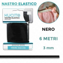 Nastro elastico Nero - h 3...