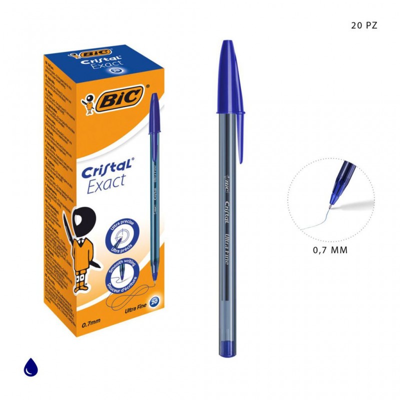 Bic Penna Sfera Cristal Exact 0.7MM Blu