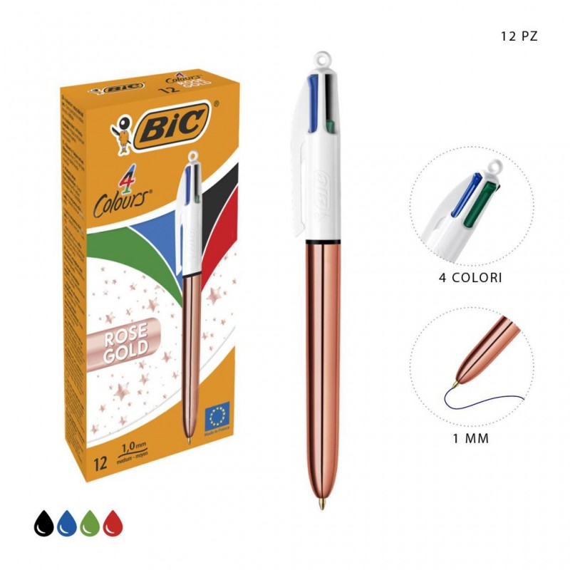 1 Penna Bic 4 Colori Shine