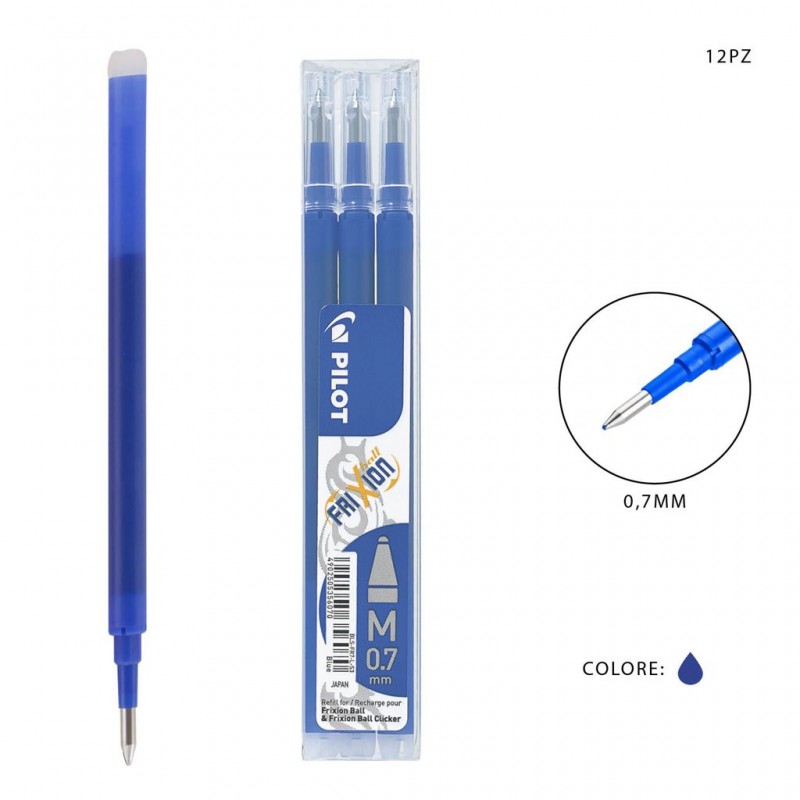 Pilot Ricarica Roller Frixion Ball 0.7MM 3Pz Blu