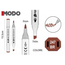 Marker Colore 247 BR doppia punta 3mm 7mm - MODO - 1