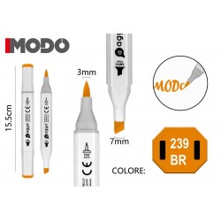 Marker Colore 239 BR doppia punta 3mm 7mm - MODO - 1