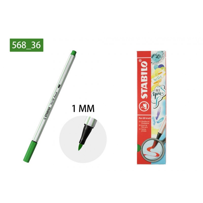 Stabilo Pen 68 Brush 1,0MM 568-36 Verde