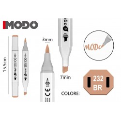 Marker Colore 232 BR doppia punta 3mm 7mm - MODO - 1