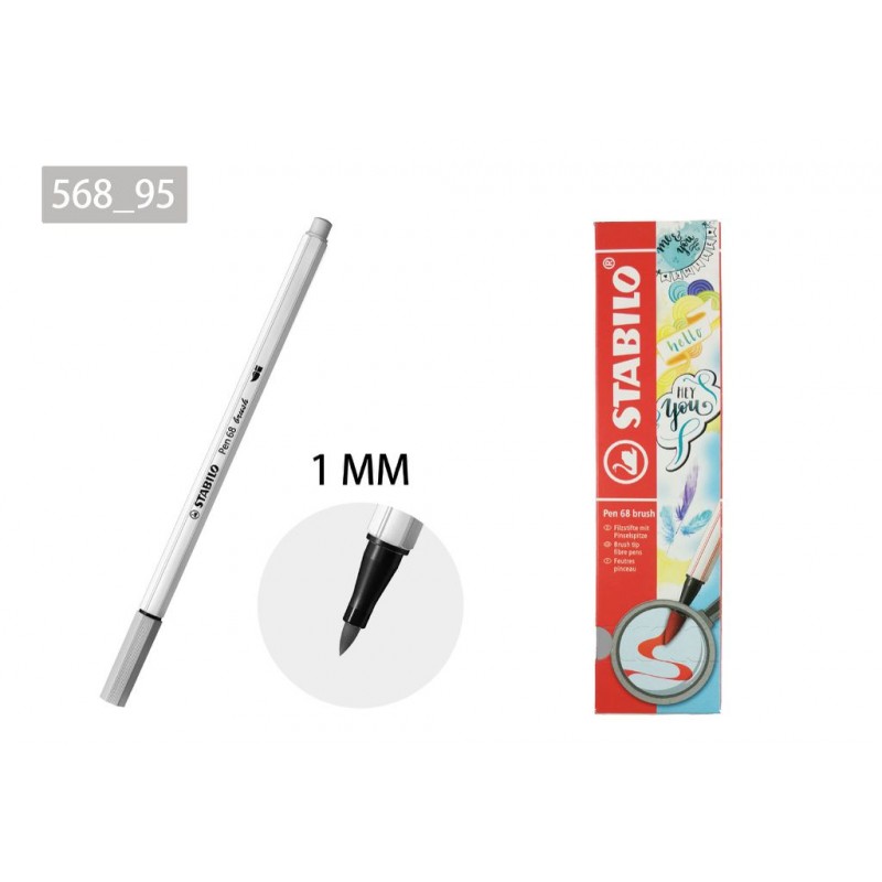 Stabilo Pen 68 Brush 1,0MM 568-95 Grigio