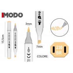 Marker Colore 230 BR doppia punta 3mm 7mm - MODO - 1