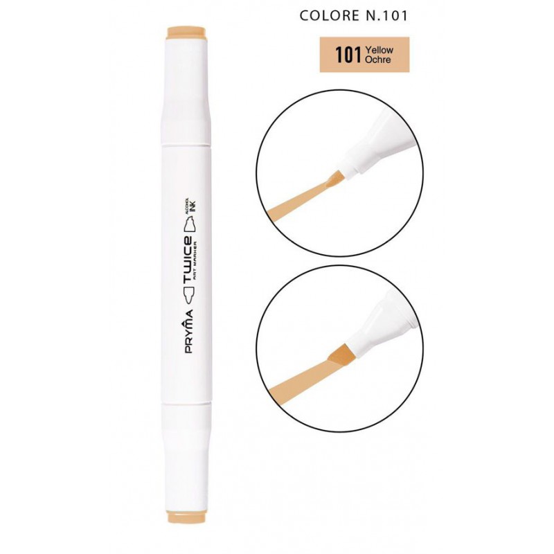 Twice Art Marker colore N101 a doppia punta - Pryma - 1