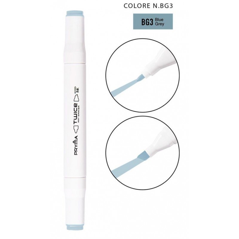 Twice Art Marker colore NBG3 a doppia punta - Pryma - 1