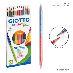 Giotto pastelli stilnovo bicolor d.3.3mm 12pz bl. - 1