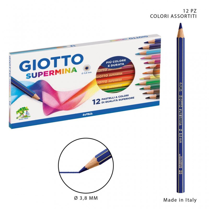 Giotto pastelli supermina 12pz bl.
