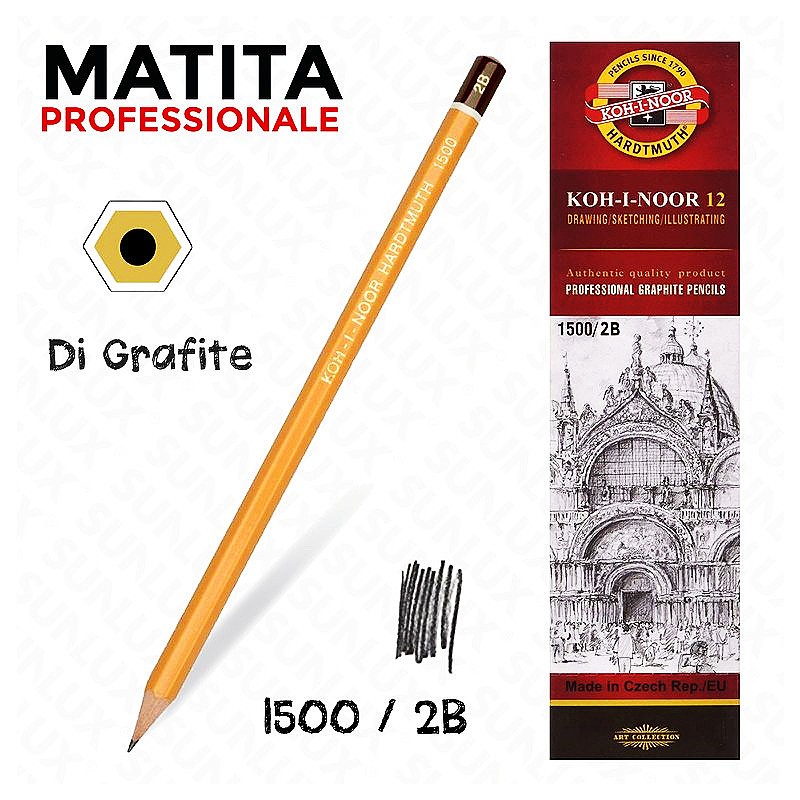 Koh-i-noor Matite professional di grafite 2b - 1