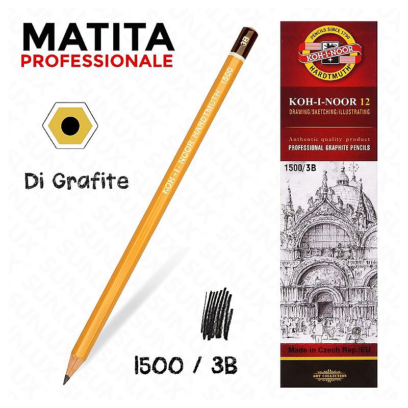 Koh-i-noor matite professionali di grafite 3b - 1