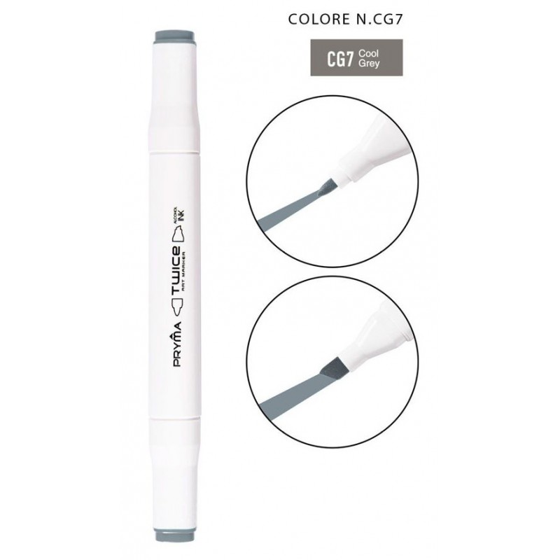 Twice Art Marker colore N CG7 a doppia punta - Pryma - 1