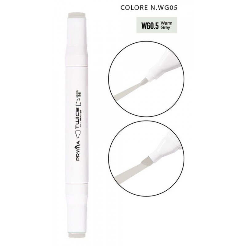 Twice Art Marker colore N WG05 a doppia punta - Pryma - 1