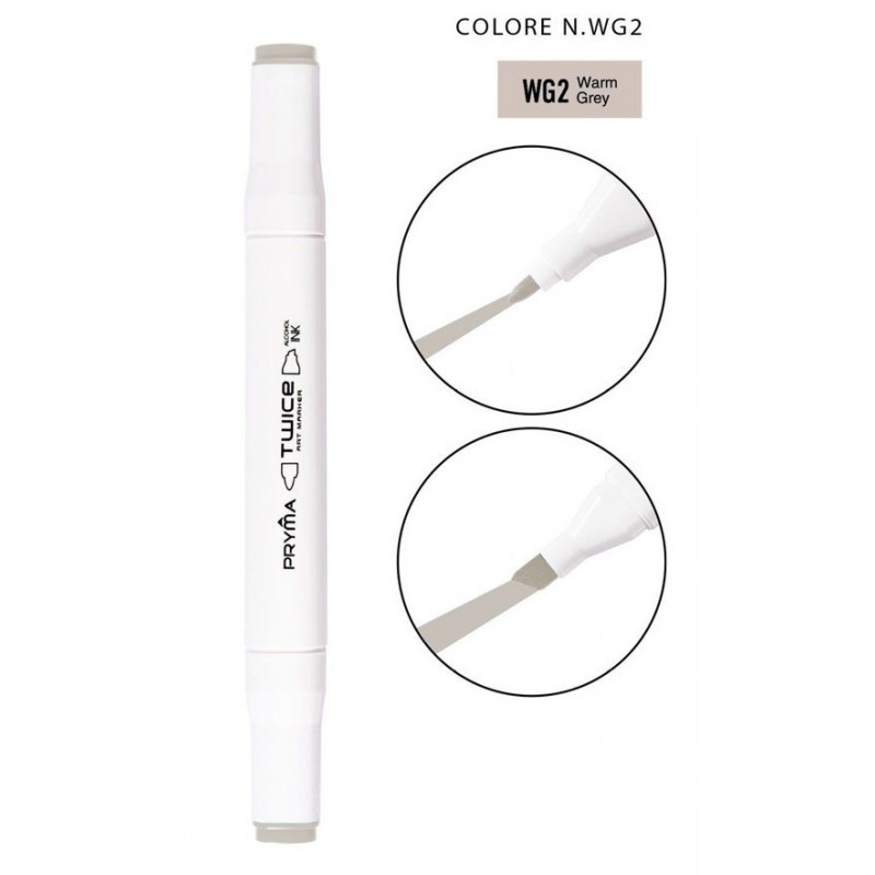 Twice Art Marker colore N WG2 a doppia punta - Pryma - 1