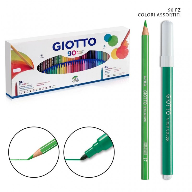 Giotto 90pz (pastelli stilnovo 50pz + pennarelli 40 pz) - 1
