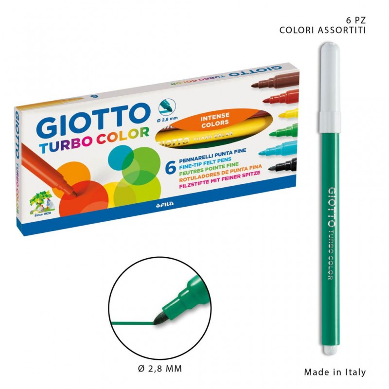 Giotto pennarelli tubo color 6pz - 1