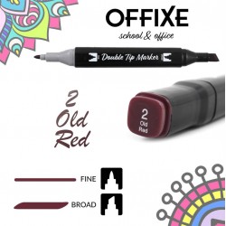 Double Tip Marker N2 Old Red, doppia punta - Offixe - 1