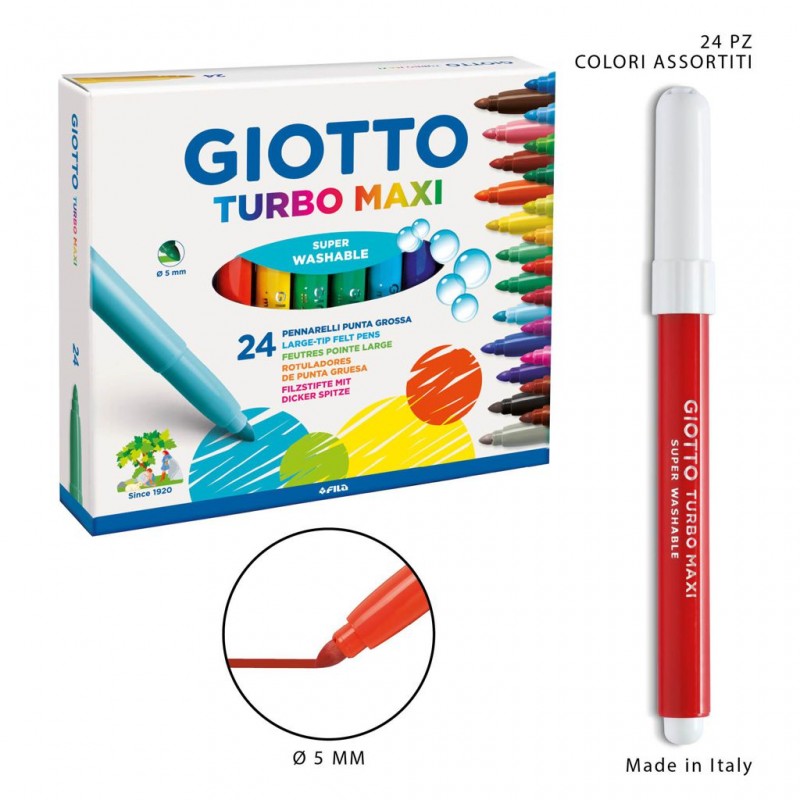 Giotto pennarelli tubo maxi 24pz - 1