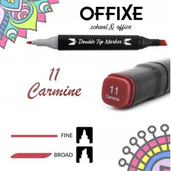 Double Tip Marker N11 Carminio, doppia punta - Offixe - 1