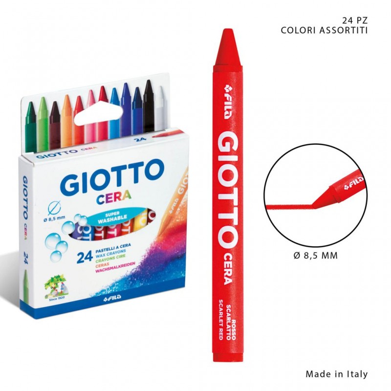 Giotto pastelli cera 24pz bl . - 1