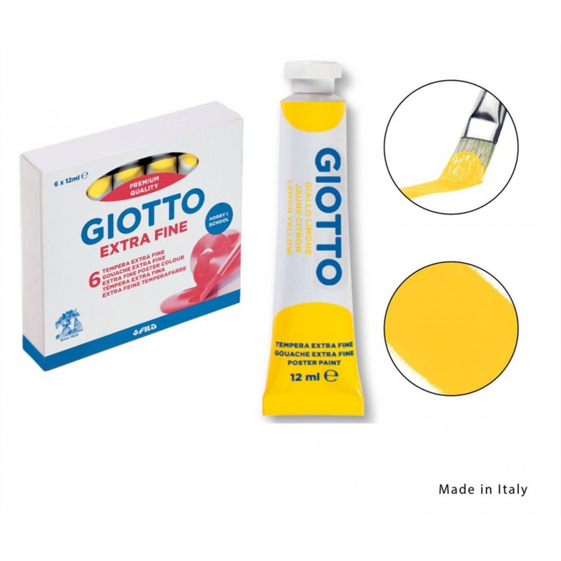 Giotto tempera 12 ml 03 giallo limone