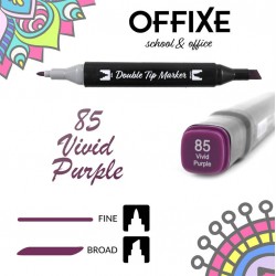 Double Tip Marker N85 Vivid Purple, doppia punta - Offixe - 1