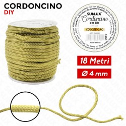 Cordoncino diy 4mm x 18mt oro