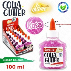 Colla glitter rosa 100ml