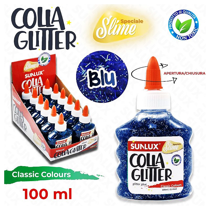 Colla glitter - 5 flaconi da ml 60