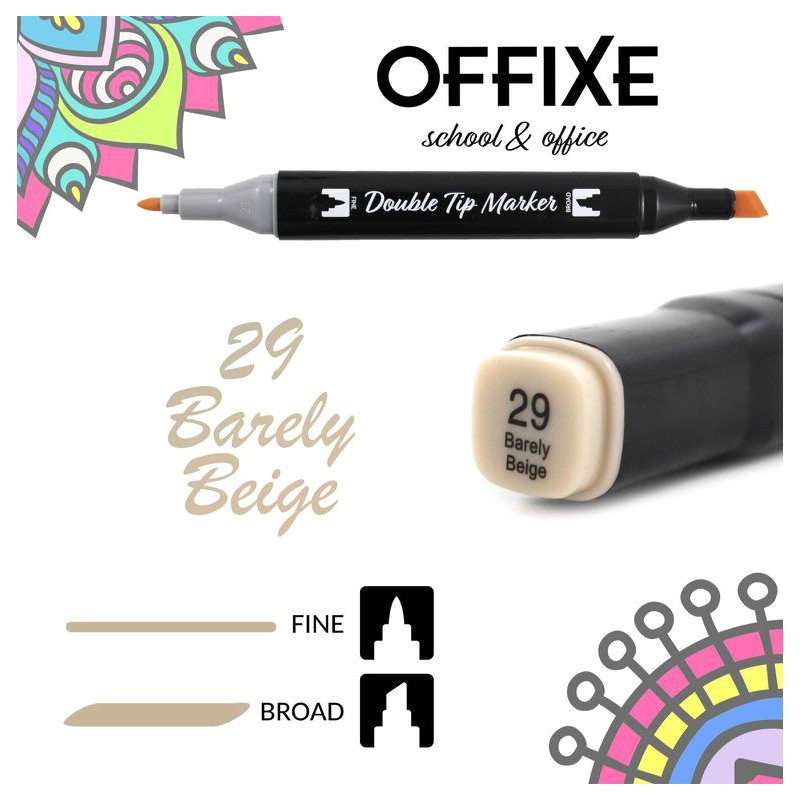 Double Tip Marker N29 Barely Beige, doppia punta - Offixe - 1