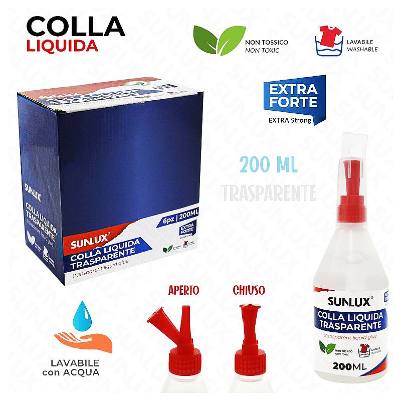 Colla liquida trasparente 200ml extraforte