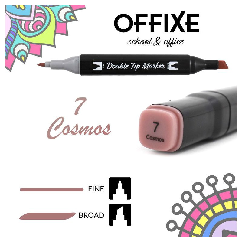 Double Tip Marker N7 Cosmos, doppia punta - Offixe - 1