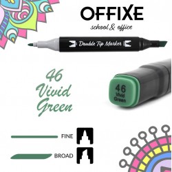 Double Tip Marker N.46 Verde Vivace, doppia punta - Offixe - 1
