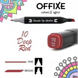 Double Tip Marker N10 Rosso Sporco, doppia punta - Offixe - 1