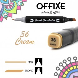 Double Tip Marker N36 Crema, doppia punta - Offixe - 1