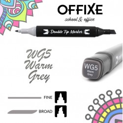 Double Tip Marker N WG5 Warm Grey, doppia punta - Offixe - 1