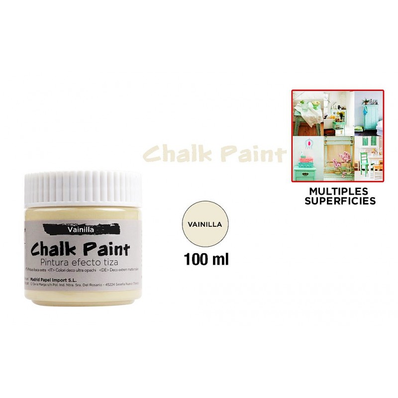 Pittura a gesso 100ml chalk paint vaniglia