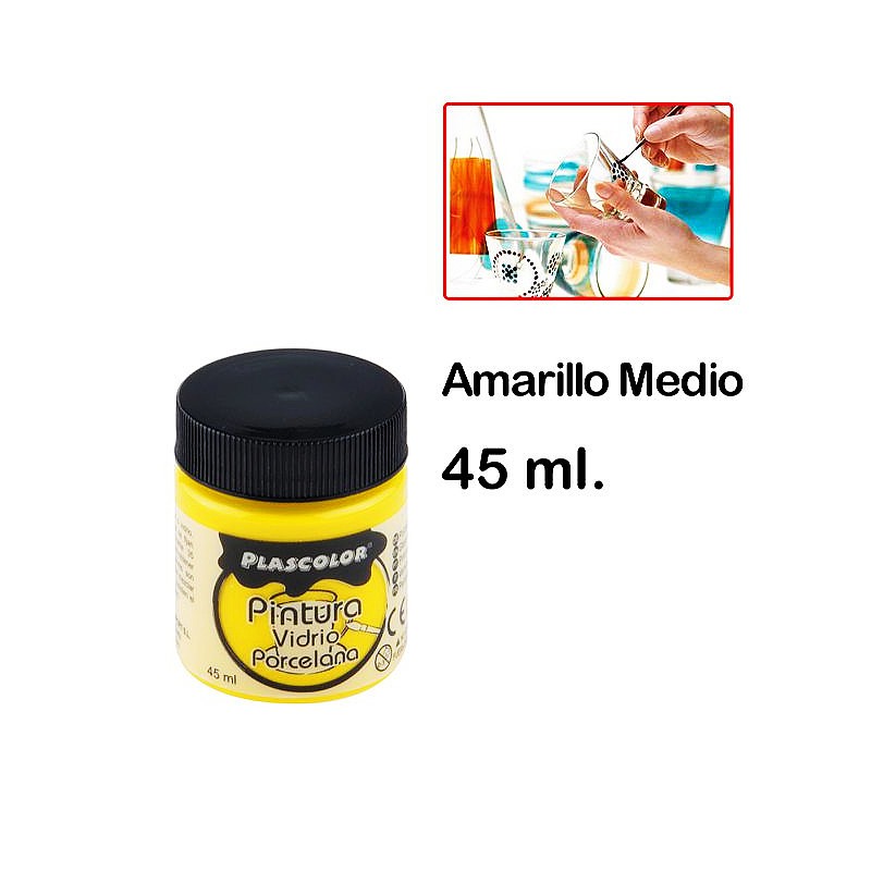 Pittura per ceramica e vetro 45ml colore giallo