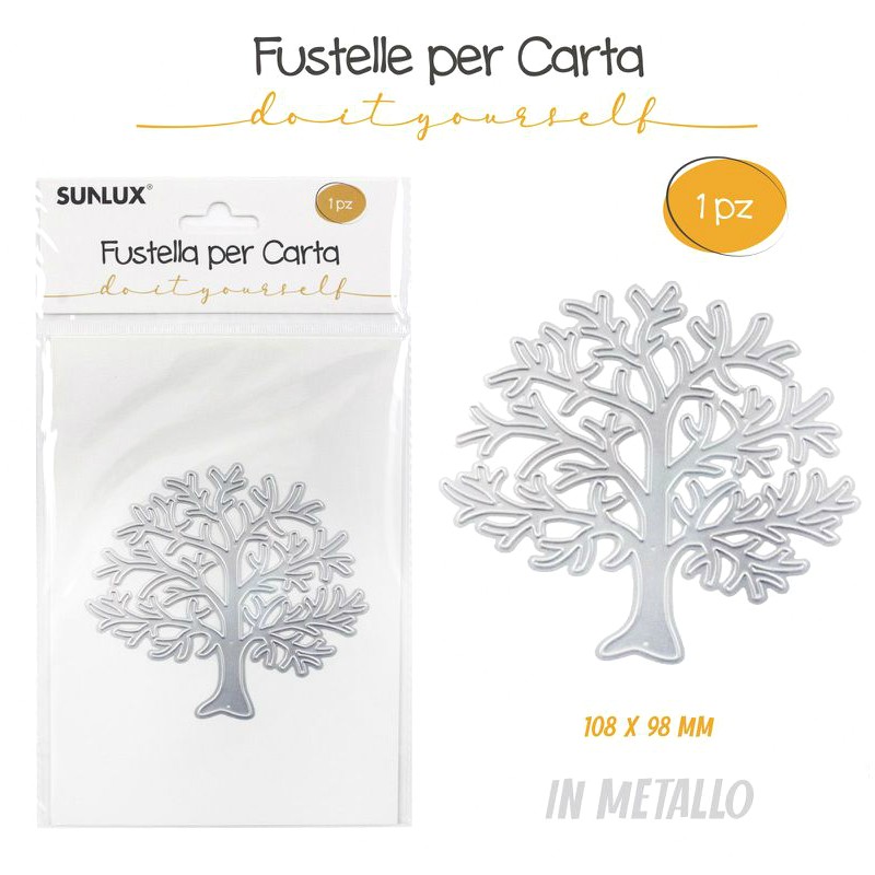 Fustella per carta 108x98 mm in metallo - Albero della vita - sunlux