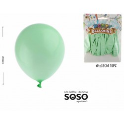 Party balloons 10pz 35cm 2.8g 12° verde pastelli - 1