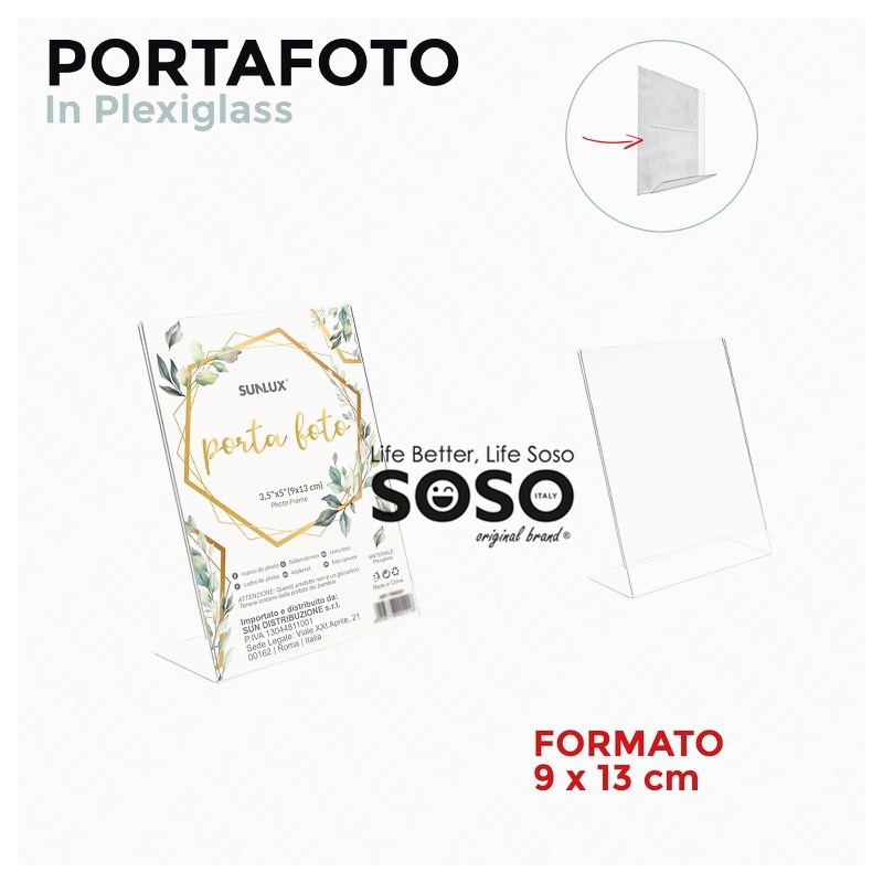 Portafoto in plexiglass f.to 9x13cm - 1