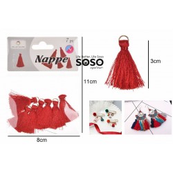 Nappe decorative 3cm 7pz rosso - 1